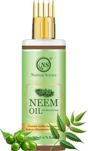 Nuerma Science Pure Neem Oil For Hair & Skin (Enriched With Vitamin E, Fatty Acid, Antioxidants) Helps in treat Eczema & Psoriasis Hair Oil