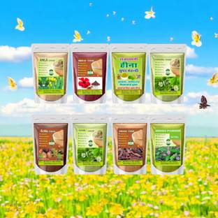 Beautoherb Combo Amla,Reetha,Shikakai,Bhringraj,Hibiscus,Brahmi,Indigo,Henna Freshly