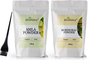 Bhumittra Bhringraj Powder + Amla Powder Combo-Pack For Hair Care 100 g Each