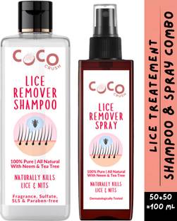COCO CRUSH Ayurvedic Anti-Lice Shampoo, 50ml & Lice Kiler Hair Spray, 50ml
