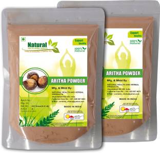 Natural Health and Herbal Products Natural Aritha(Reetha) Soapnut Powder (Pack of 1 of 227gm each) 454 Gram