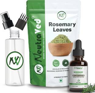 NeutraVed Combo of Rosemary Leaves 100g, Rosemary Oil