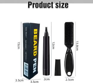 Etezaxist Beard Pencil Filler Barber Styling Pen with Brush Waterproof Proof(pack of 1)