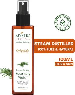 Mystiq Living Rosemary Water Spray for Hair Growth 100% Pure Steam Distilled Mist Hair Oil
