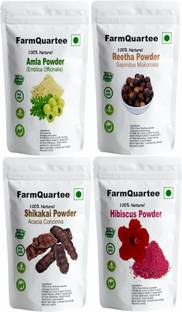 FarmQuartee Amla, Shikakai, Reetha Hibiscus powder Hair Care Special Combo