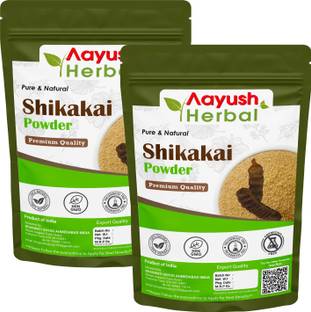 Aayush Herbal 100% NATURAL SHIKAKAI Powder For Hair, Scalp Treatment (100gX2) PACK 2