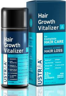 USTRAA Hair Growth Vitalizer - 100ml - Boost hair growth, Prevents hair fall, Delays Hair Greying, With Redensyl and Saw Palmetto Extract, Non-oily serum for complete hair care and nourishment