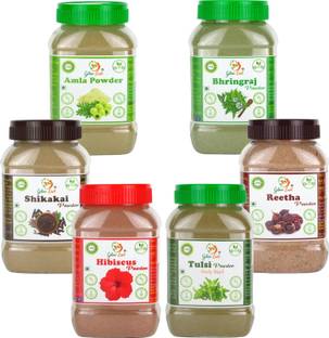 Glow Lush Organic Amla, Reetha, Shikakai, Bhringraj, Hibiscus