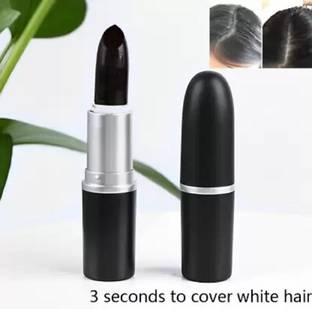 Emijun Hair dye pencil Temporary Hair Lipstick Non-toxic Hair Color Touch-Up , BLACK Av*452 soft Hair Volumizer cream