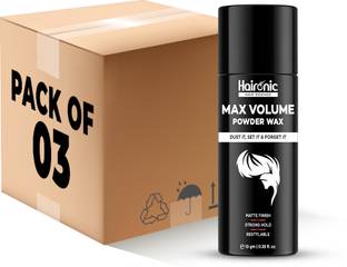 Haironic Hair Volumizing Powder Wax For Men | For All Hair types | - 10gm (Pack of 3) 10 Gm For Men Hair Volumizer Powder