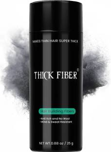 THICK FIBER Hair Building Fibers (BLACK) For Thinning Hair & Bald spots Hair Loss Concealer in seconds Hair Volumizer Hair Volumizer For Men & Women