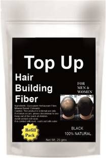 house of common Hair Building Fibers Top Up Refill Pack (25g, Black) Men & Women - Pack of 5 Natural Hair Building Fibers Hair Fuller Hair Fullfiller Hair Volumizer Hair Building Fibre