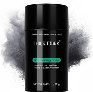 THICK FIBER Hair Building Fibers (BLACK) For Thinning Hair & Bald spots Hair Loss Concealer in seconds Hair Volumizer Hair Volumizer For Men & Women