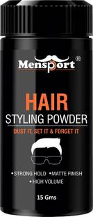 Mensport Hair Volumizing Powder Matte Finish 24hrs Hold Hair Pack of 1 of 15Gms Hair Powder
