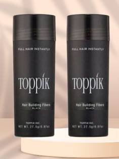toppik Hair Loss Concealer, Regrowth And Instant Styling Black 2 Units Natural Organic Hair Volumizer For Fuller Hair