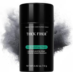 THICK FIBER Hair Building Fibers (BLACK) For Thinning Hair & Bald spots Hair Loss Concealer in seconds Hair Volumizer Hair Volumizer For Men & Women