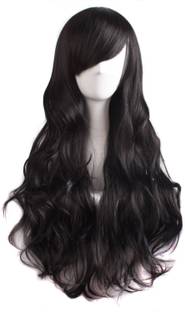 DAANVI Natural Looking Full Head Long Wavy  Wigs for Women (Natural Black) Hair Extension