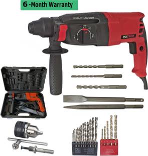 Inditrust 6-MONTHS WARRANTY Hammer Machine 13pc Hss 5pc Masonry & 13mm Drill chuck adaptor "900W 26mm ...