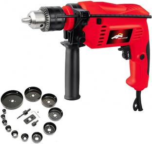 RanPra NEW HAVEY DUTY HAMMER DRILL 13MM CHUCK SIZE WITH 16 PCS HOLE SAW DRILL BIT Hammer Drill