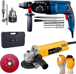 RanPra Angle Grinder With 13mm Drill Chuck Sds And A Pair of Gloves Rotary Hammer Drill