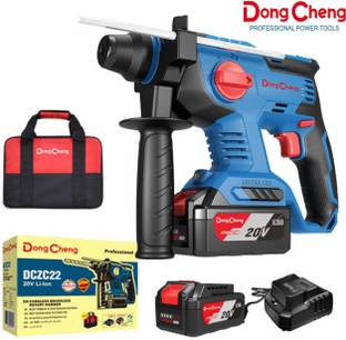 DONGCHENG MAYUR DCZC22 CORDLESS BRUSHLESS ROTARY HAMMER WITH 2 LITHIUMION BATTERY,1CHARGER,1BAG Rotary Hammer Drill