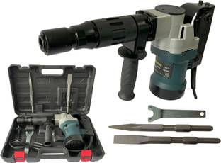 Inditrust 1300W 5.6kg Demolition Hammer with 6 MONTHS WARRANTY (BLUE) Copper Armature with 2 chisels and a carrying box set Rotary Hammer Drill Rotary Hammer Drill