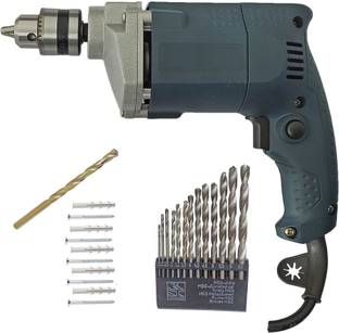 Inditrust 6-Month Warranty 100% Copper Winding 350w Electric Drill Machine 10mm with 1pc Masonry 13pc ...