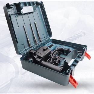Hillgrove 100% Copper Winding HGCM488M3 20mm Impact Machine Forward/ Reverse Rotation with 3Bits for Making Holes in Metal/Wood/Concrete Rotary Hammer Drill