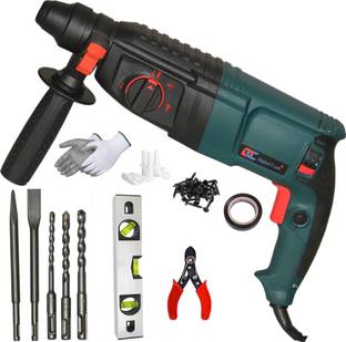 Digital Craft Hammer Drilling Machine 26mm,Wire Stripper,12' Spirit Level Rotary Hammer Drill