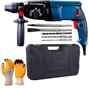 RanPra 26mm Hammer Drill Machine Forward/Reverse Rotation with 1 Pair Safety Gloves Hammer Drill