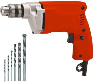 Gadariya King Heavy Duty Electric 10mm 350W Rotary Drill Machine With 5PCS wood Drill Hammer Drill