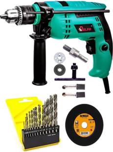 Mamodiaz Relfa RF-ED-13RE Heavy Duty Hammer Drill Machine & 13pc hss drill Bit With Iron Cutting & Com...