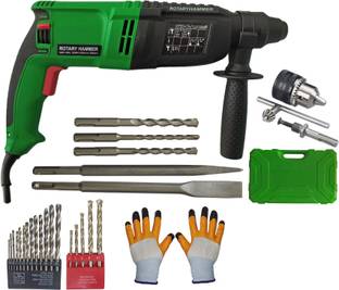 DUMDAAR 6 Month Warranty 1250W Heavy duty Heavy duty 26mm Hammer Drill Machine with 5pc and 13mm drill...
