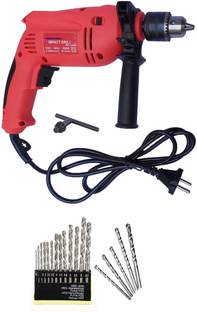 Inditrust new Latest 650 W Impact drill machine 13mm with 13pc HSS for Wood and 5pc Impact Driver