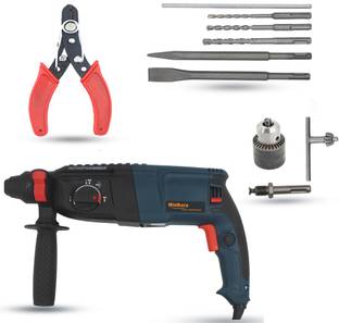 Walkers WKCB369M1 26mm Hammer Impact Drill Machine Forward/Reverse Rotation with 5Pcs SDS Plus Bits fo...