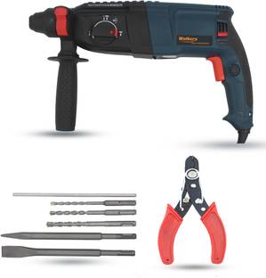 Walkers WKCB356M1 26mm Hammer Impact Drill Machine Forward/Reverse Rotation with 5Pcs SDS Plus Bits fo...