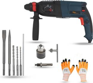 Hillgrove HGCM763M1 26mm Hammer Impact Drill Machine Forward/Reverse Rotation with 5Pcs SDS Plus Bit f...