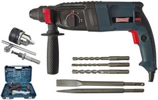 DUMDAAR 26mm Hammer Drill machine with 5pc Hammer bit and 13mm Drill chuck key & Adaptor set Rotary Ha...