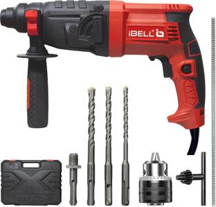 iBELL RH20-39 Rotary Hammer Drill,500W,0-850 RPM,1.5J Impact Energy,20mm SDS Plus&13mm Additional Chuck,20mm Concrete Drilling,Forward/Reverse,Variable Speed Trigger, Rotary Hammer Drill (20 mm Chuck Size, 500 W)