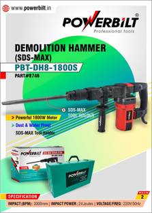 PowerBilt 8 kg demolition breaker Hammer Drill