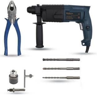 Walkers WKCBHM7M1 All Purpose 20mm Hammer Impact Drill Machine Forward/Reverse Rotation with 3 Bits fo...
