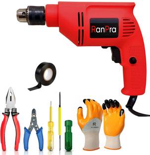 RanPra | LEFT RIGHT REVERSIBLE FUNCTION 10MM HEAVY DUTY 100% COPPER ARMATURE FILED DRILL MACHINE Pisto...