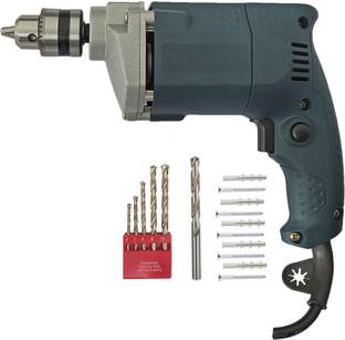 DUMDAAR 6-Month Warranty 100% Copper Winding Blue Tiger 350W Electric Drill Machine 10mm with 1pc Hss ...