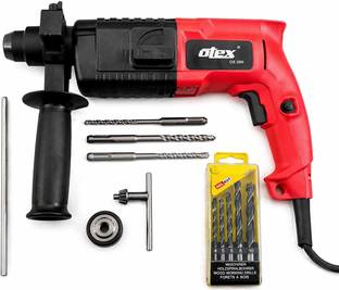 OTEX 850W 20mm Electric Hammer Drill Machine RED WITH DRILL CHUCK , DRILL BIT SET Left/Right Rotary Ha...