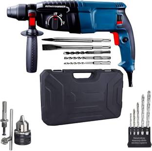 RanPra HAMMER DRILL MACHINE(26mm) WITH 13mm DRILL CHUCK & ADAPTOR WITH 5PCS MASONRY BIT Rotary Hammer ...
