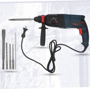 Hillgrove 100% Copper Winding H26H5 All Purpose 26mm Hammer Impact Drill Machine Forward/Reverse Rotaion with 5 Bits for Making Holes in Metal/Wood/Concrete Hammer Drill