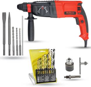 Walkers WKCB400M1 26mm Hammer Impact Drill Machine Forward/Reverse Rotation with 5Pcs SDS Plus Bits fo...