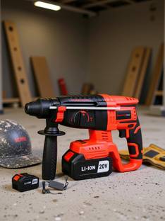 Sceptre Cordless Rotary 120V Hammer Drill 4 Mode Forward/Reverse 26mm 48000RPM Rotary Hammer Drill