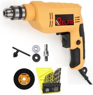 Mamodiaz RF-ED-10LR 450W Reversible with Left or Right drill machine Iron Cutting& Complete set With 1...