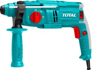 TOTAL 650W Rotary Hammer with Carry Box,Single Button & 4 Functions,1700 RPM,5500 BPM TH306236 Rotary ...